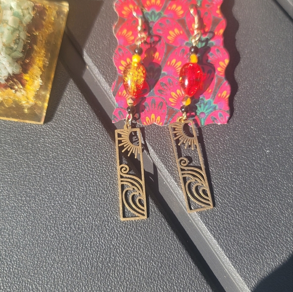 Handmade Beautiful Artisan dangle Earrings - Picture 9 of 16